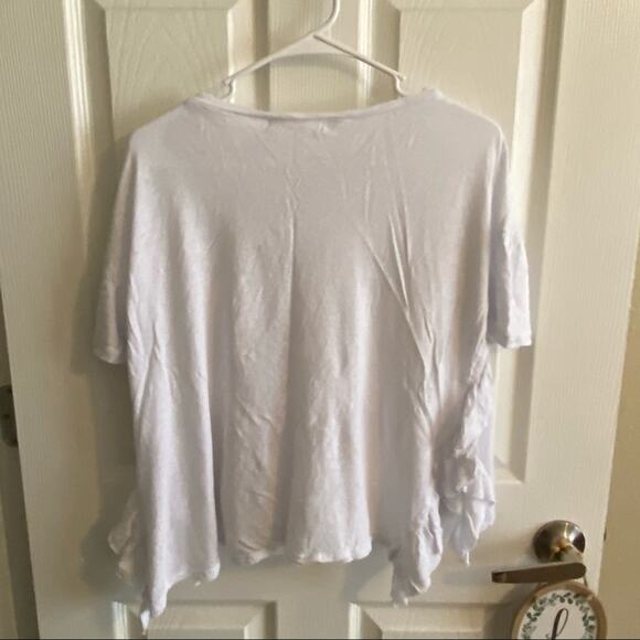 Mustard Seed Linen Blend Ruffle Crop Top Size Large - Picture 6 of 6